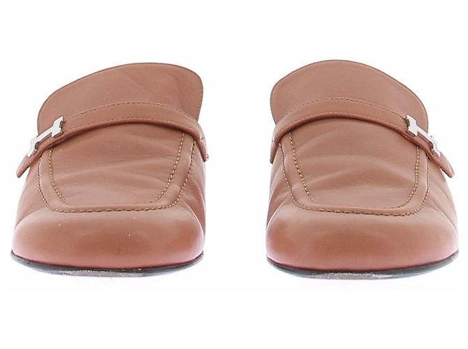 Hermès Mules Lena en cuir camel - view 4