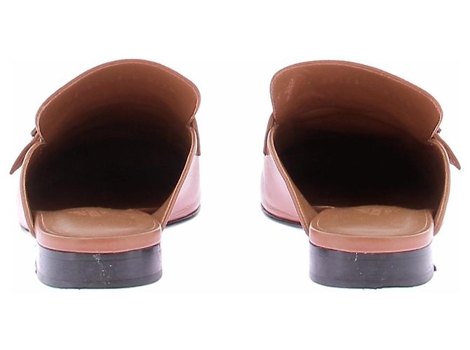 Hermès Mules Lena en cuir camel - view 5
