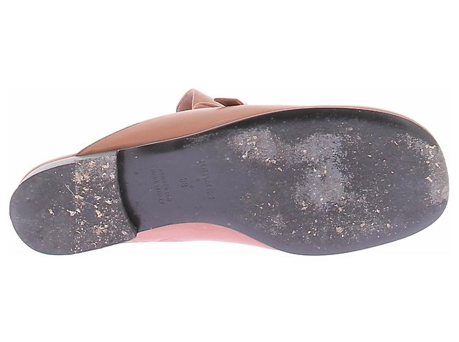 Hermès Mules Lena en cuir camel - view 6