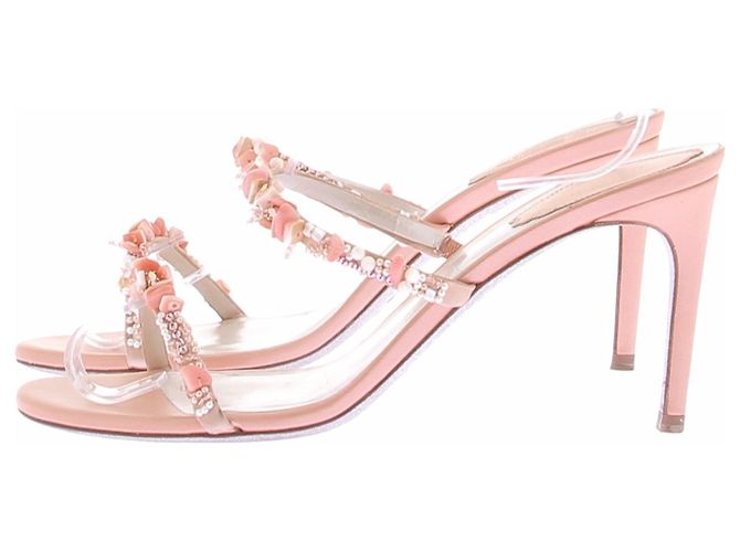Sandali in pelle color corallo Rene Caovilla Rosa - vista 2