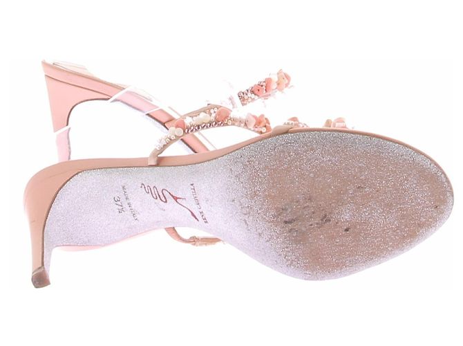 Sandali in pelle color corallo Rene Caovilla Rosa - vista 5