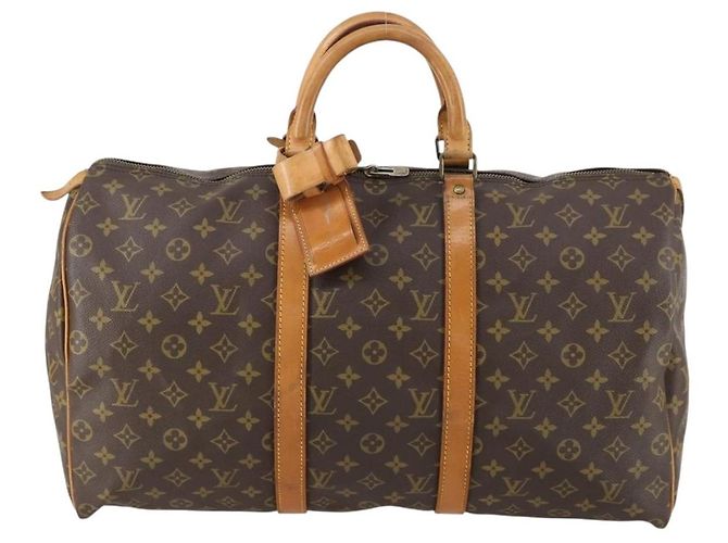 LOUIS VUITTON Monogram Keepall 55 Boston Bag M41424 LV - vue 13