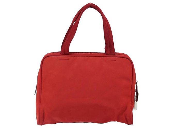 PRADA Bolso de Mano Nylon Rojo Plata - vista 2