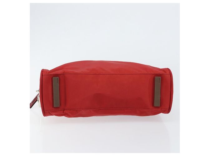 PRADA Bolso de Mano Nylon Rojo Plata - vista 5