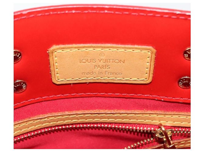 LOUIS VUITTON Monogram Vernis Reade PM Hand Bag Red Rouge M91088 LV - vista 17
