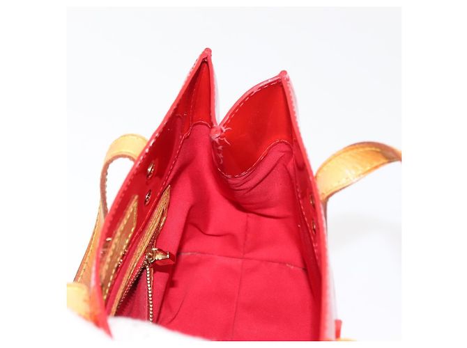 LOUIS VUITTON Monogram Vernis Reade PM Hand Bag Red Rouge M91088 LV - vista 18