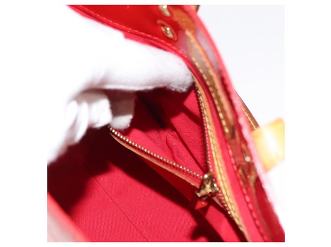LOUIS VUITTON Monogram Vernis Reade PM Hand Bag Red Rouge M91088 LV - vista 20