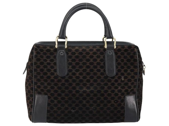 Céline CELINE Macadam Canvas Handtasche Wildleder Schwarz Gold - Ansicht 2