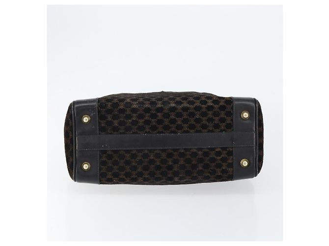 Céline CELINE Macadam Canvas Handtasche Wildleder Schwarz Gold - Ansicht 5