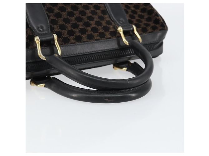 Céline CELINE Macadam Canvas Handtasche Wildleder Schwarz Gold - Ansicht 7