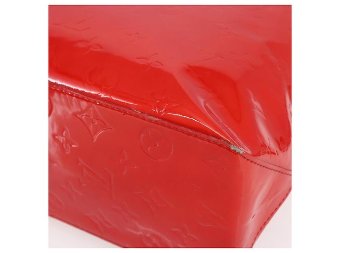 LOUIS VUITTON Monogram Vernis Reade MM Hand Bag Red Rouge M91086 LV - vista 10