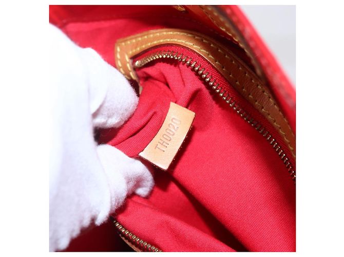 LOUIS VUITTON Monogram Vernis Reade MM Hand Bag Red Rouge M91086 LV - vista 20