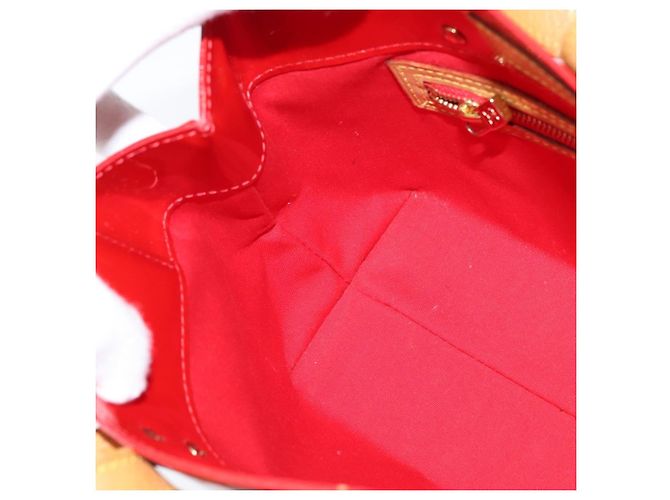 LOUIS VUITTON Monogram Vernis Reade PM Hand Bag Red Rouge M91088 LV - vista 18