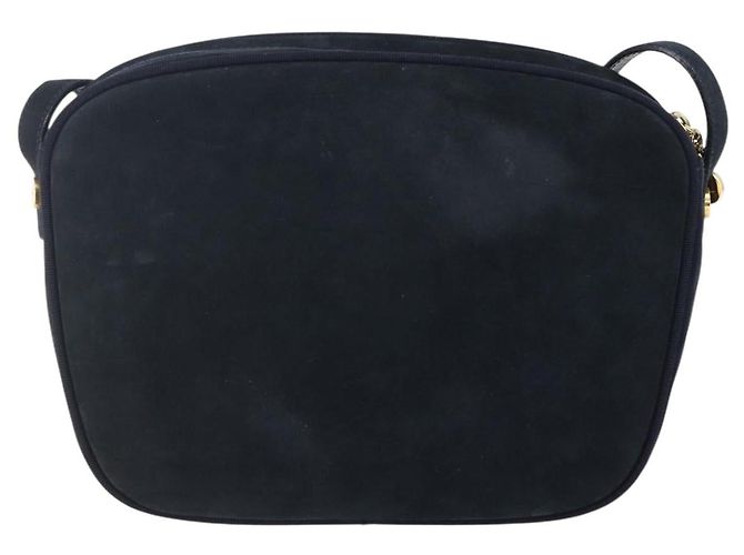Salvatore Ferragamo Vala Shoulder Bag Leather Navy Gold - vista 2