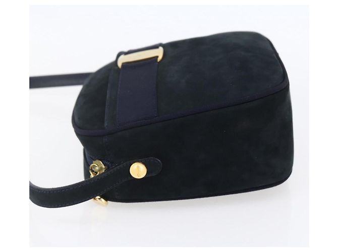 Salvatore Ferragamo Vala Shoulder Bag Leather Navy Gold - vista 3