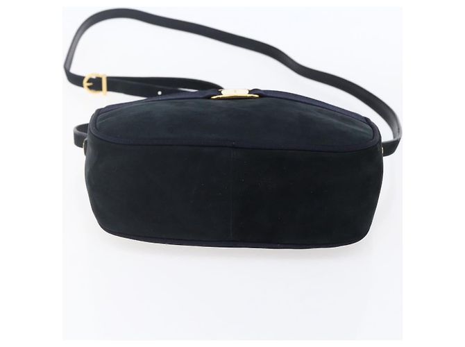 Salvatore Ferragamo Vala Shoulder Bag Leather Navy Gold - vista 5