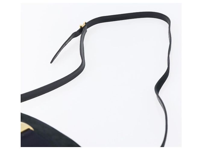 Salvatore Ferragamo Vala Shoulder Bag Leather Navy Gold - vista 8