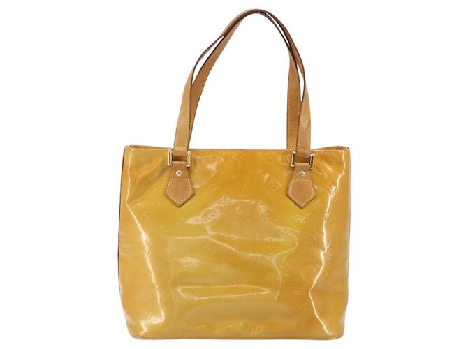 LOUIS VUITTON Monogram Vernis Houston Hand Bag Beige M91004 LV - vista 2