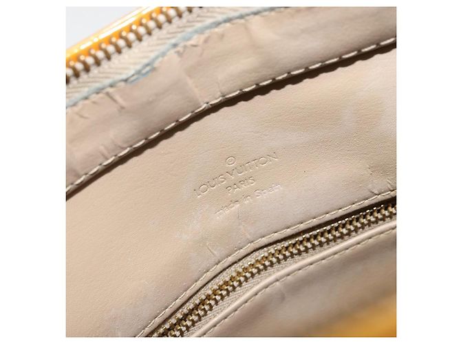 LOUIS VUITTON Monogram Vernis Houston Hand Bag Beige M91004 LV - vista 20