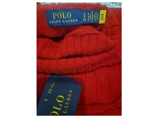 Polo Ralph Lauren roter Rollkragenpullover aus Wolle - Ansicht 5