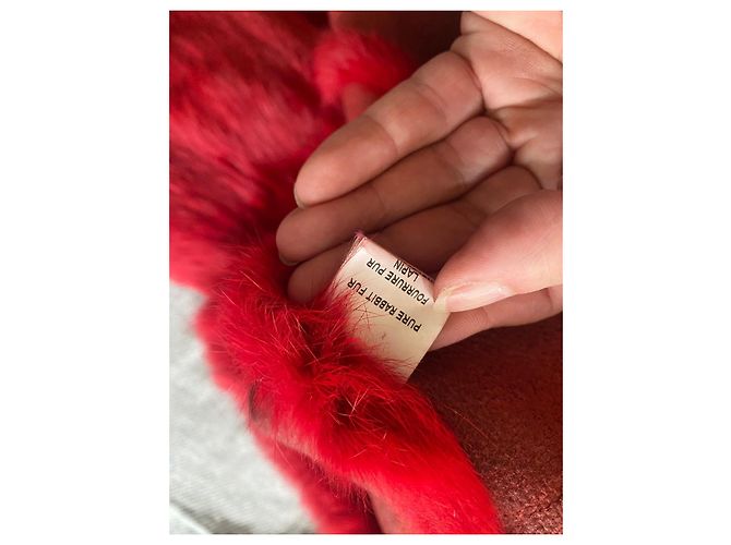 Cacharel red fur coat - view 10