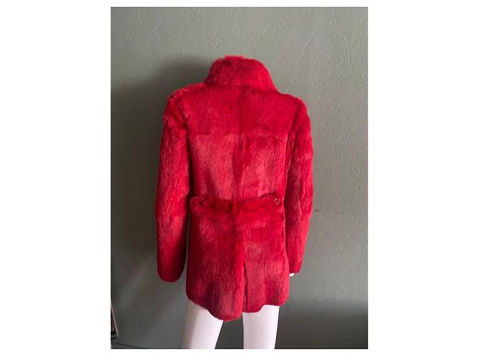 Cacharel red fur coat - view 6