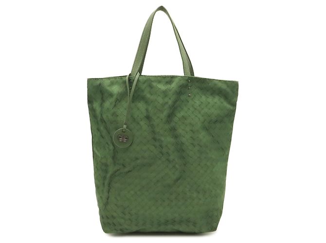 Borsa Tote Bottega Veneta Intreccio Illusion Verde - vista 2