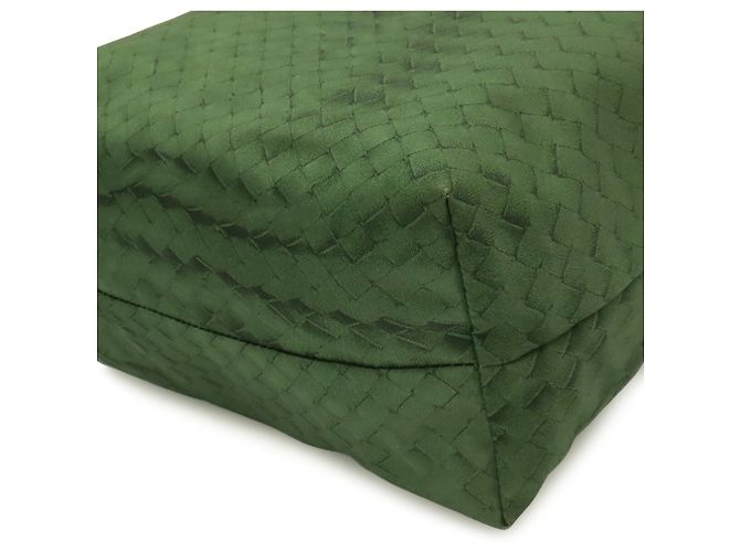 Borsa Tote Bottega Veneta Intreccio Illusion Verde - vista 4
