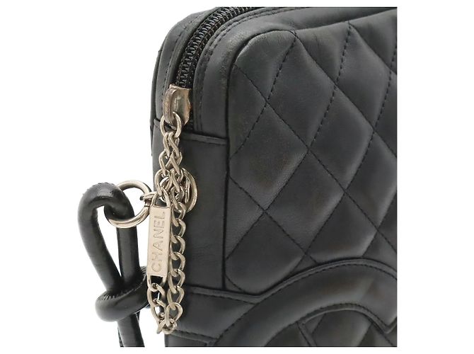 Chanel Cambon Line Coco Mark Medium Pochette Schultertasche Schwarz Weiß - Ansicht 6