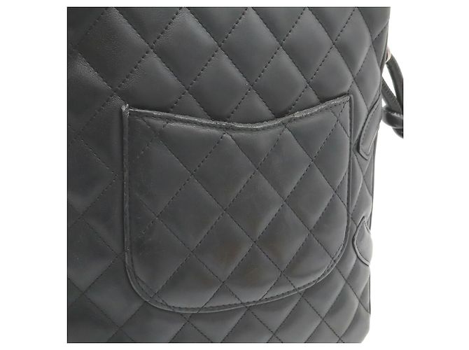 Chanel Cambon Line Coco Mark Medium Pochette Schultertasche Schwarz Weiß - Ansicht 8