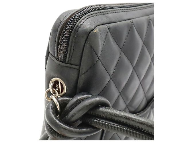 Chanel Cambon Line Coco Mark Medium Pochette Schultertasche Schwarz Weiß - Ansicht 9