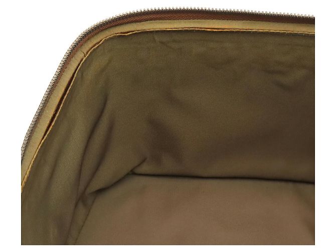 Borsa Boston Chanel in nylon kaki e pelle Cachi - vista 7