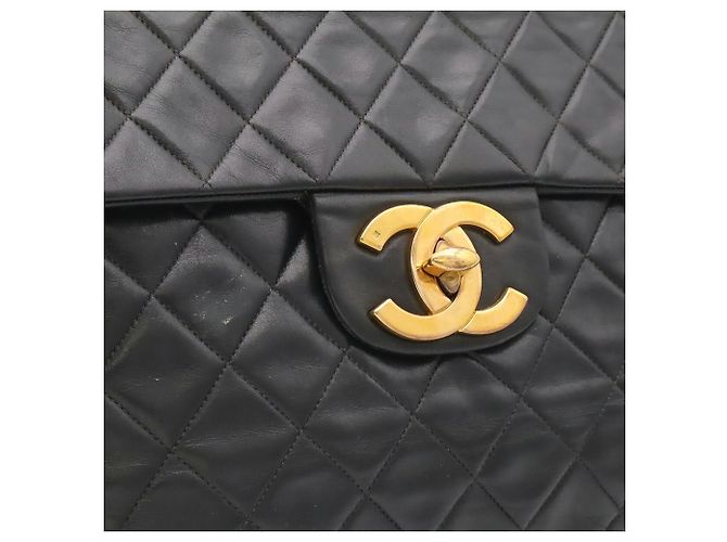 Borsa a tracolla Chanel Large Matelassé con doppia catena Nero - vista 10