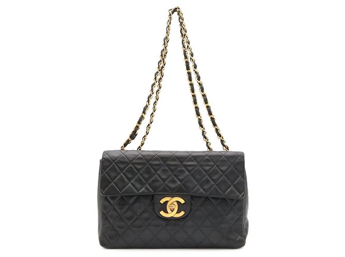 Borsa a tracolla Chanel Large Matelassé con doppia catena Nero - vista 2