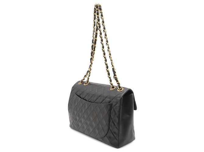 Borsa a tracolla Chanel Large Matelassé con doppia catena Nero - vista 3