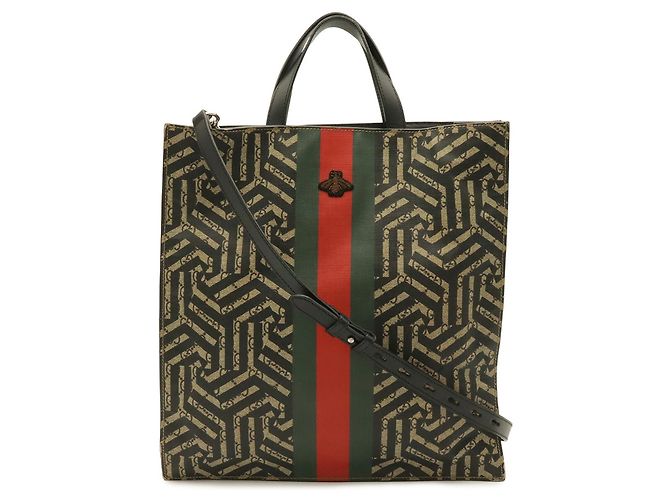 Bolso Tote Gucci GG Kaleido Supreme Web Line Negro Roja Beige Verde Khaki - Ansicht 2