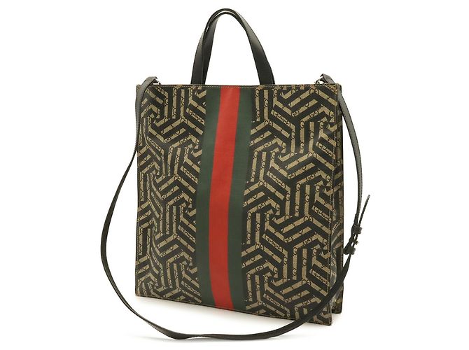 Bolso Tote Gucci GG Kaleido Supreme Web Line Negro Roja Beige Verde Khaki - Ansicht 3