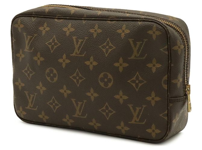 Louis Vuitton Monogram Trousse Toilette 23 Clutch Bag Marrone - vista 3