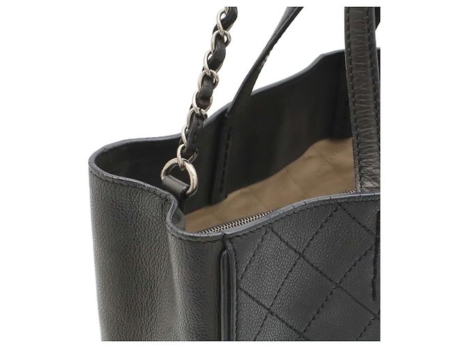 Saco Tote Chanel Matelassé Coco Mark Preto - vista 5