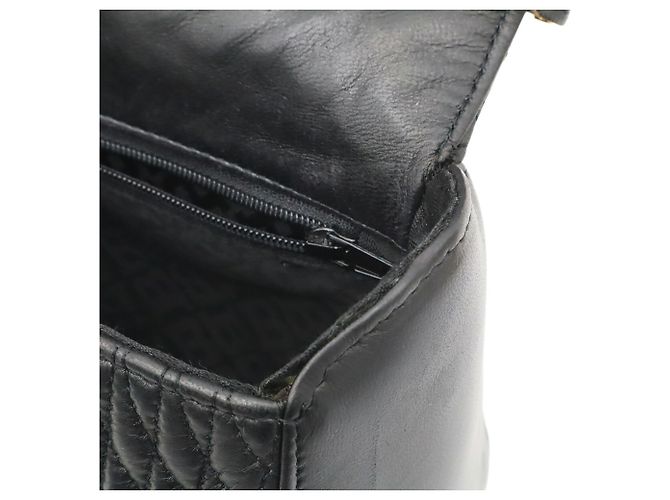 Sac à main matelassé noir Bally - vue 10