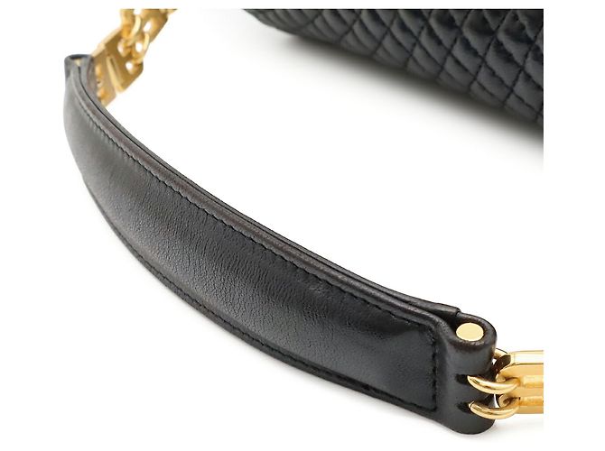 Sac à main matelassé noir Bally - vue 6