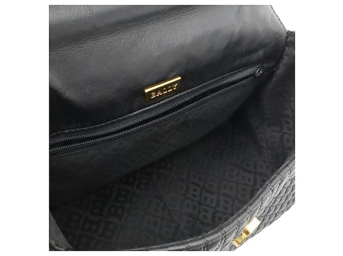 Sac à main matelassé noir Bally - vue 7