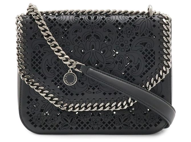 Stella Mc Cartney Borsa a tracolla Stella McCartney Falabella Box traforata al laser Nero - vista 2