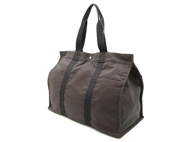 Hermès Bolsa Hermes Herline Tote TGM Marrom Preto - vista 3