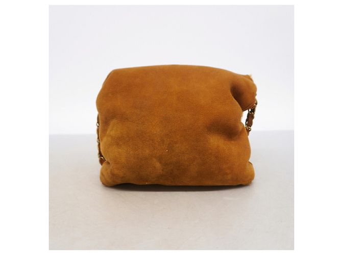 Bolso de hombro Chanel de gamuza marrón Castaño - vista 10