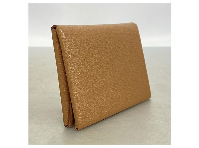 Hermès Portamonete Hermes Calvi Duo Marrone - vista 2