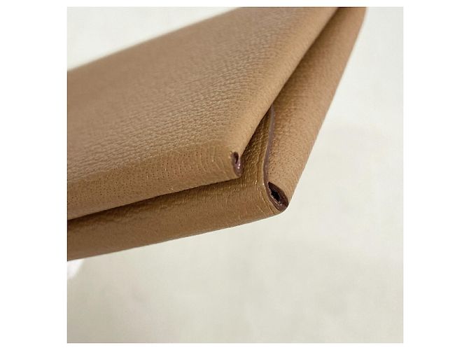 Hermès Portamonete Hermes Calvi Duo Marrone - vista 5