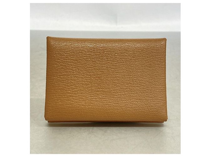 Hermès Portamonete Hermes Calvi Duo Marrone - vista 7