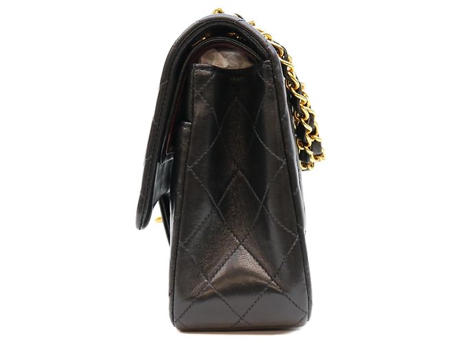 Borsa a tracolla CHANEL A01112 25 in pelle d'agnello matelassé nera - vista 2
