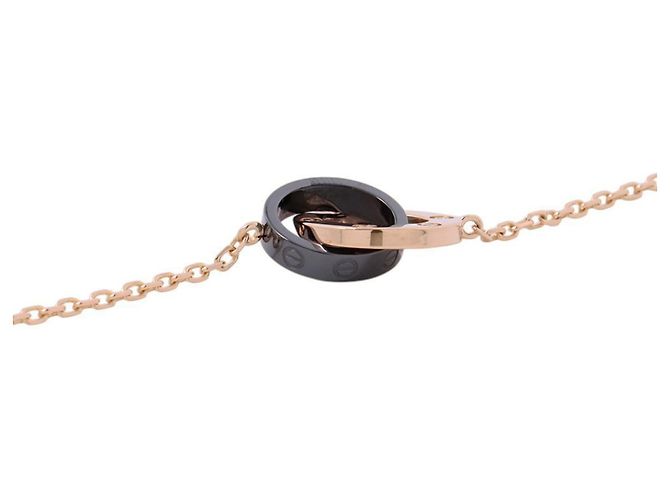 Bracciale Cartier Love in oro rosa e ceramica - vista 2